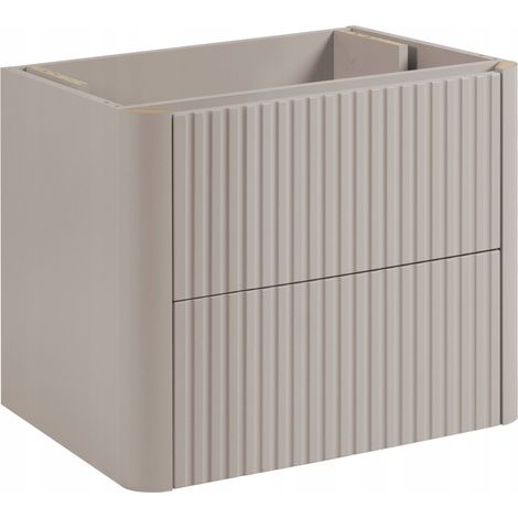Meuble sous-vasque suspendu LINEA cachemire 60 cm (1/5)