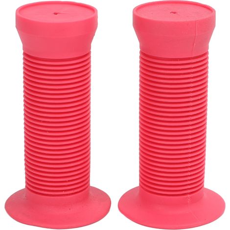 Poignées de vélo enfant antidérapantes et imperméables pour guidon de bicyclette (Rouge) (1/5)