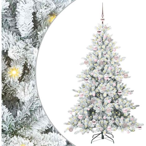Albero di Natale  Albero natalizio  Albero festivo Artificiale con Rami Pieghevoli Bianco 180 cm (1/5)