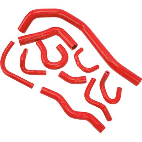 4-teiliges rotes Silikon-Kühlerschlauchset für CR-X 1988–1991, Kühlwasserschlauchset, Motorschlauch, Heizungswasserschlauch, Hochleistungsersatz (1/5)
