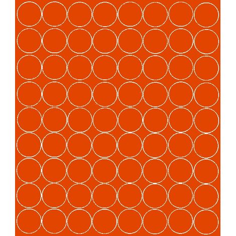 Pegatinas circulares de 5 cm, pegatinas de puntos, 72 unidades, color naranja mate.