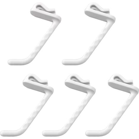 50 ganchos metálicos para paneles de malla metálica: soportes colgantes de metal y accesorios de fijación, ideales para expositores de tiendas. (1/4)