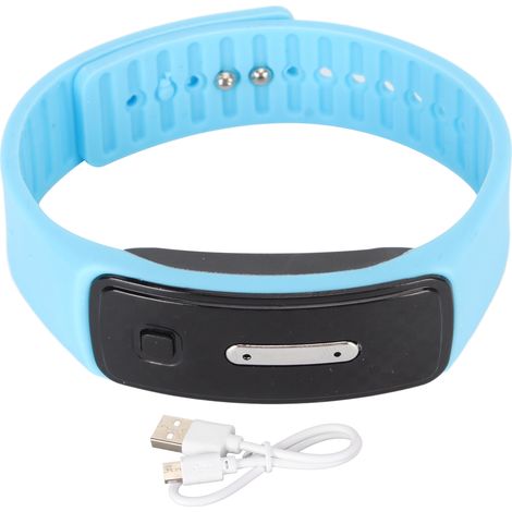 Montre Répulsive Ultrasonique Intelligente USB Rechargeable, Bracelet Anti-Nuisibles pour Intérieur et Extérieur, Bleu (1/5)