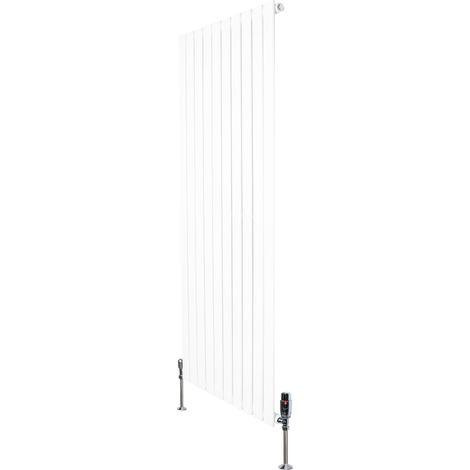 Radiatore Verticale 1600 x 700 mm con Valvole TRV Bianco