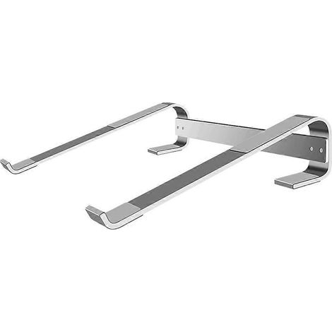 Support antidérapant pour ordinateur portable, rehausseur ultra-compact et portable en aluminium argenté pour ordinateur portable, tablette et notebook (1/4)
