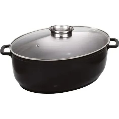 Cocotte mijoteuse ovale 43cm/11l noir - Baumalu - 384931