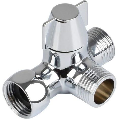 Dreiwegeventil aus Messing, G1/2 Dreiwegeventil, Dreiwege-Duschumsteller, Dreiwege-Duschumstellventil, Dreiwege-Duschumstellventil für Dusche, Handbrause (1/4)