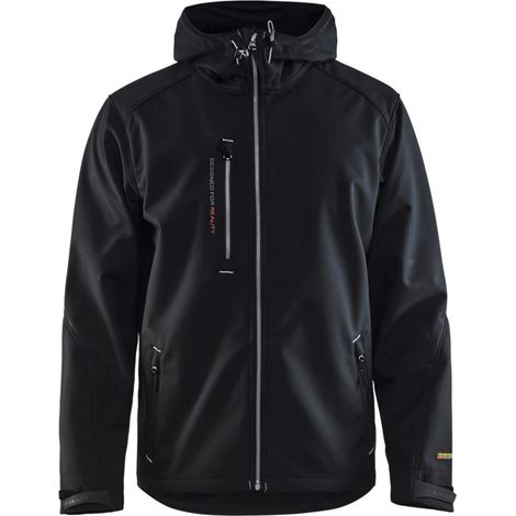 Blakläder Softshell Jacke, schwarz / silber, Unisex-Größe: M