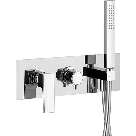 DIMY Mitigeur de Douche à Encastrer avec Douchette, 2 Voies, Chromé (1/2)