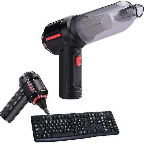 3-in-1 Car Vacuum Cleaner, Cordless, High Power, Suction and Blowing Function for Cleaning
