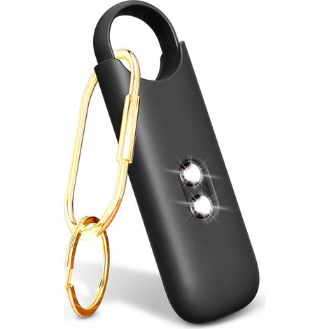 130dB Alarme Personnelle Anti Agression, Alarme Personnelle pour Femmes avec Lampe LED Porte-clés Sécurité avec Sirène Kit Sécurité Auto Défense USB Type-C pour Enfants Femmes Personnes Âgées (1/5)