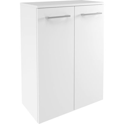 FACKELMANN Verona Doppel Midischrank - Weiß Hochglanz - Weiß (1/5)