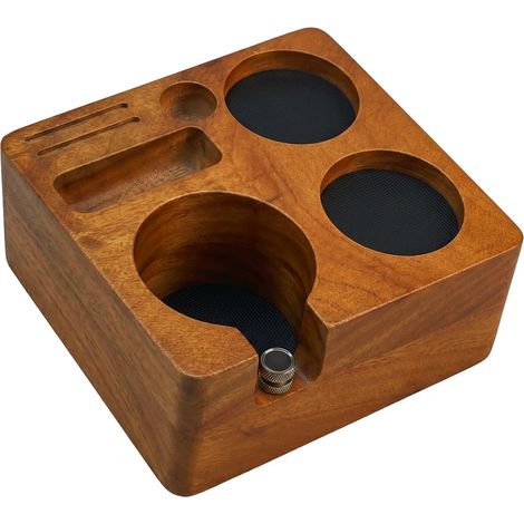 Station de Tamper 58 mm en Bois de Noyer (1/5)