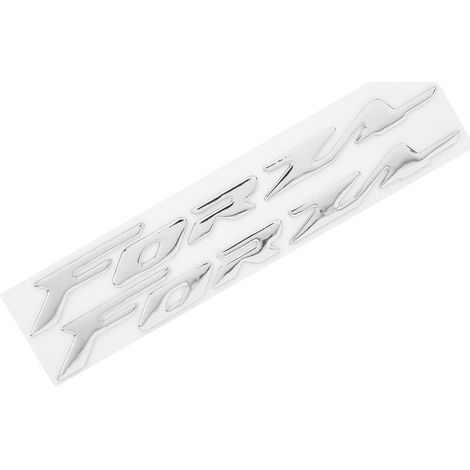 Paire d'autocollants d'emblème 3D pour carrosserie de moto Honda FORZA 300 125 250, argenté (1/5)