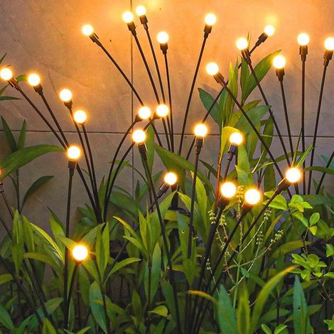 4 Solar-Gartenleuchten, warmweißes Licht, 76 cm, modernes Design, Außendekoration für Garten und Terrasse (1/5)