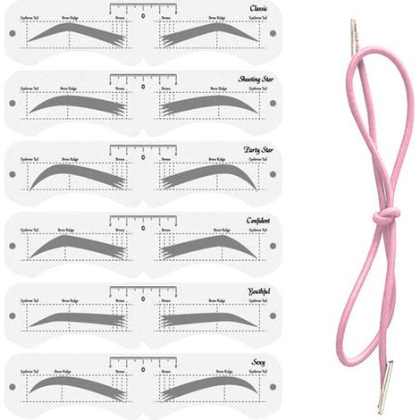 Lot DIY Reutilisable PEVA Sourcils Moule Doux avec Bande Élastique, Outil de Maquillage Forme Sourcils Débutant (1/5)