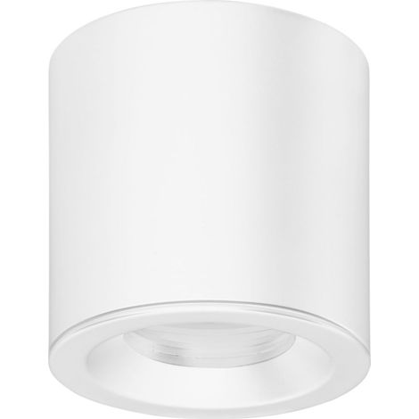 Forlight Fab - Foco de Techo de Superfície Tubular de 85mm de Diámetro para Bombilla GU10 en Color Blanco