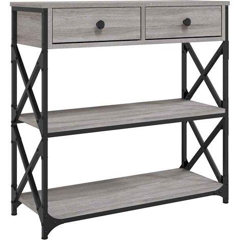 Maison Exclusive - Tavolino Consolle Grigio Sonoma 75x28x75 cm Legno Multistrato