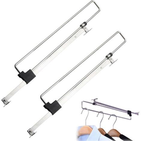 Tringle à Vêtements, Tringle Coulissante Penderie, Tube Télescopique pour Meubles de Stockage, Barre Télescopique Réglable, pour Le Rangement Des Vêtements (1/4)