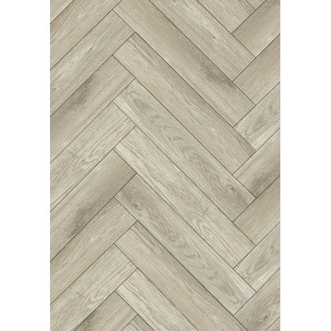 Mexen Sky Valley campione di pannelli in vinile spina di pesce 635 x 127 mm SPC 6,5 mm, sottofondo IPEX 1,5 mm, 4 V-Fuga, Rovere (1/2)