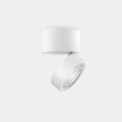 LedsC4 Kiva - Proyector LED 7.8W y 458lm con Luz Cálida 2700K. Diámetro 7.5cm. Estructura de Aluminio. Uso Interior IP43. Color Blanco