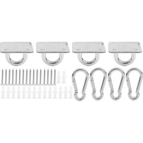 Support mural en acier inoxydable pour hamac, plaque de fixation et crochet de suspension pour plafond (1/5)