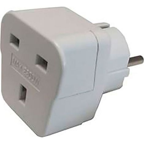 Adapter UK auf EU 13 A 250 V weiß (eingeschweißt)