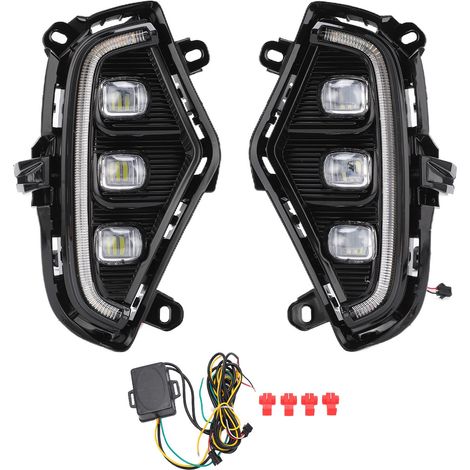 Jeffergarden pièces pare-chocs avant antibrouillard LED DRL feux de jour étanche remplacement RAV4 20192021 DC 12V (1/5)