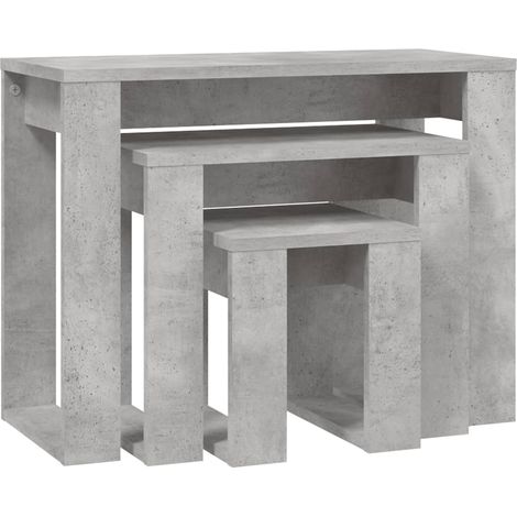 Maison Exclusive - Mesas apilables 3 piezas madera contrachapada