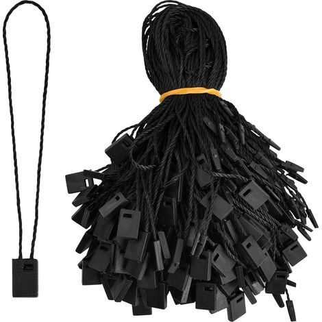 1000 Pièces Attache Etiquette Vetement Prix, 17cm String Ficelle Nylon, Attaches Cordon avec Fermoir Verrou, Hang Tags Suspendre Corde pour Vêtements Étiquettes Bijoux Emballage Bagages (1/5)