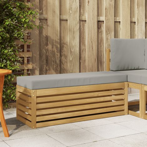 Maison Exclusive - Outdoor Hocker Bank Weiß 115 x 43 x 45 cm Mass (1/4)