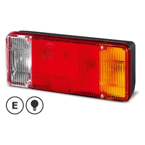 Feu arrière 4 fonctions 24V – Clignotant, stop, veilleuse, recul – Adaptable IVECO – Prise 5 pôles intégrée – SIM (1/5)