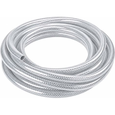 Wiltec Tubo in PVC intrecciato con diametro interno di 6 mm, spessore della parete 3 mm e lunghezza 10 m, tubo per uso alimentare fino a max. 25 bar (1/5)