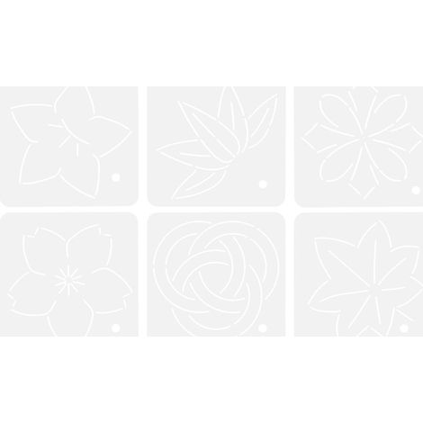Gabarits de Broderie Surface Lisse sans Bords Lot de 6 en Acrylique Blanc Outil Pratique pour Quilting pour DIY et Peinture (1/5)