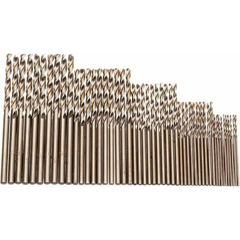 [NEVER USED] Set of 50 M35 cobalt drill bits - 1-3 mm - For dri on hardened steel, cast iron and stainless steel