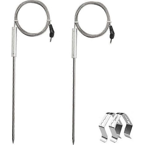 Lot de 2 sondes à viande pour Thermopro TP20 TP17, avec 2 clips de fixation pour sondes barbecue (1/5)