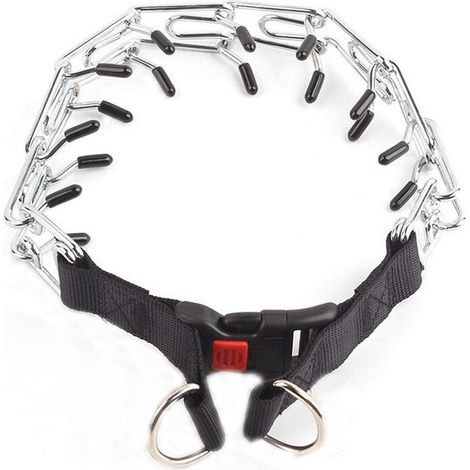 [NIEMALS VERWENDET] Krafthalsband, für Hunde, 3,0 mm x 50 cm, Metall, schwarz