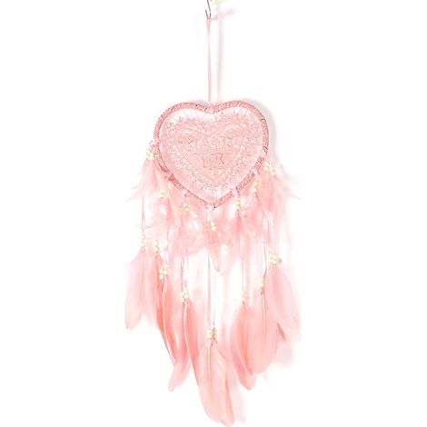 Dreamcatcher Dreamcatcher Dream Catcher for Girls, Hollow Heart Shaped Wall Hanging Decorations, Dreamcatcher for Women, Wedding, Crafts, Gift-Pink (1/5)