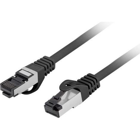 Cable de conexión Lanberg S/FTP cat.8.1 0,25 m lszh CU fluke aprobado negro (1/5)