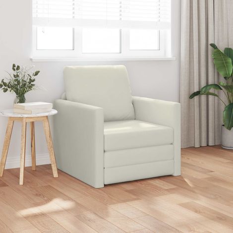 Schlafsofa Creme 74 x 77 x 81 cm Samt