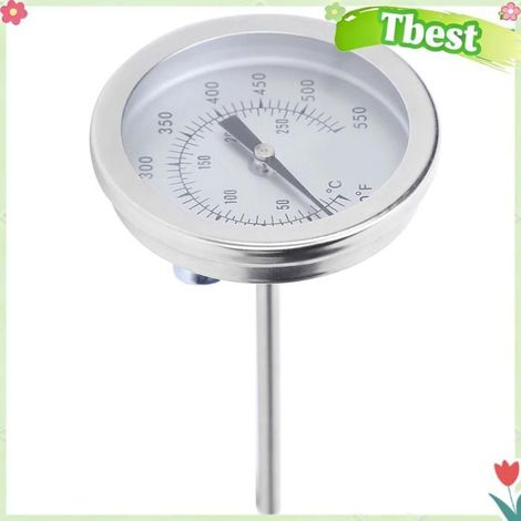 Thermomètre à filetage 5/16UNC, en acier inoxydable, pointeur de gril de Barbecue, thermomètre bimétallique pour la métallurgie et (1/4)