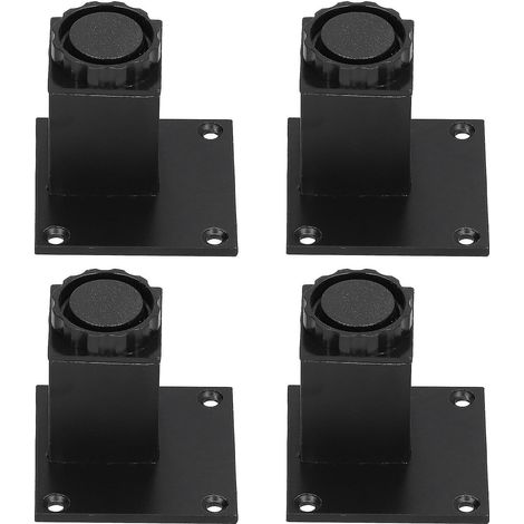 Quatre pieds de meubles réglables, supports carrés en alliage d'aluminium, compatibles avec les canapés et les armoires, réglables en hauteur sur 60 mm, compatibles avec les chaises et les tables. (1/5)