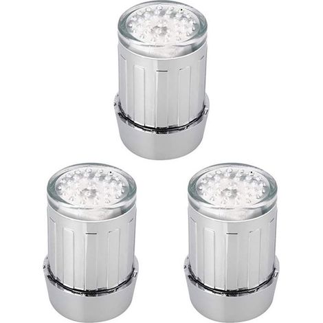 3 Pièces Aérateur De Robinet Lumineux Led Robinet Lumière Lustre Led à Changement De Couleur De Température Plastique (1/5)
