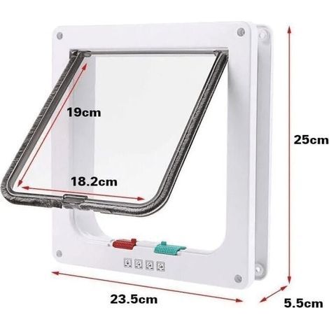 Chatiere Pour Chat Chien Pour les animaux de compagnie Taille L 23.5 25 5.5cm, Blanc-- (1/4)