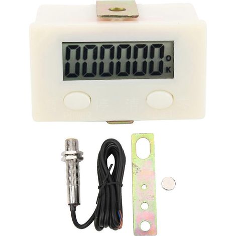 Compteur de temps numérique HX6A avec écran LCD et induction magnétique, compteur électronique industriel portable