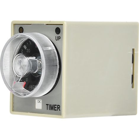 Elektronisches Zeitrelais, 8-polig, Auslöseverzögerung, 35-mm-DIN-Schienenmontage, 60-Sekunden-Verzögerungsbereich (DC24V) (1/5)