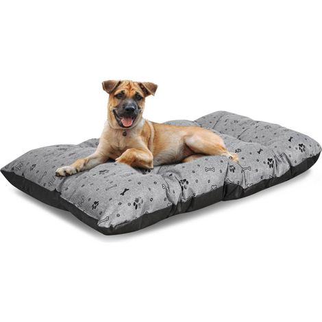 Lit pour chien PRESTIGE oreiller 100x70 cm imperméable os noir