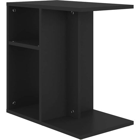 Maison Exclusive - Beistelltisch Schwarz 50x30x50 cm Holzwerkstof (1/5)