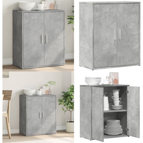 Buffet gris béton 60x31x70 cm bois d'ingénierie - Buffet - Armoire De Rangement - Meuble TV - Meuble Salon - Mobilier Moderne - Home & Living (1/5)