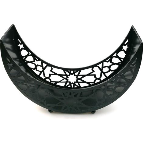 Assiette de Service Lune Étoile Motif Creux Bordures Arrondies Antirouille Plateau Présentoir pour Salle de Pause JM00386 (1/5)
